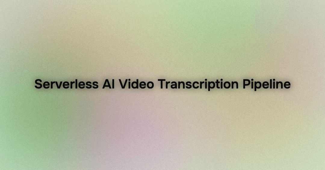 Serverless AI Video Transcription Pipeline with Cloudflare Workers