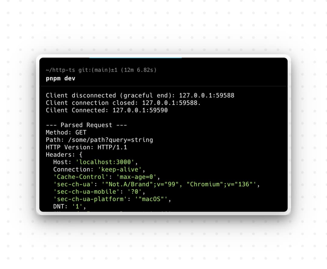 HTTP/1.1 Server Implementation in TypeScript